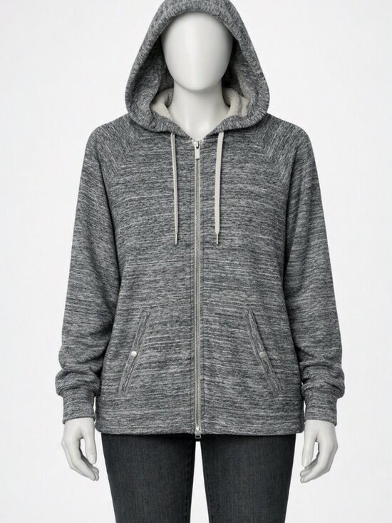 Style & Co. Tops - STYLE & CO Heather Gray Full Zip Hoodie Size XL NWOT Lightweight Sweatshirt